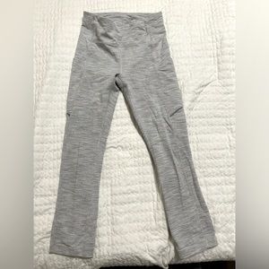 Lululemon white stripe crop leggings size 4